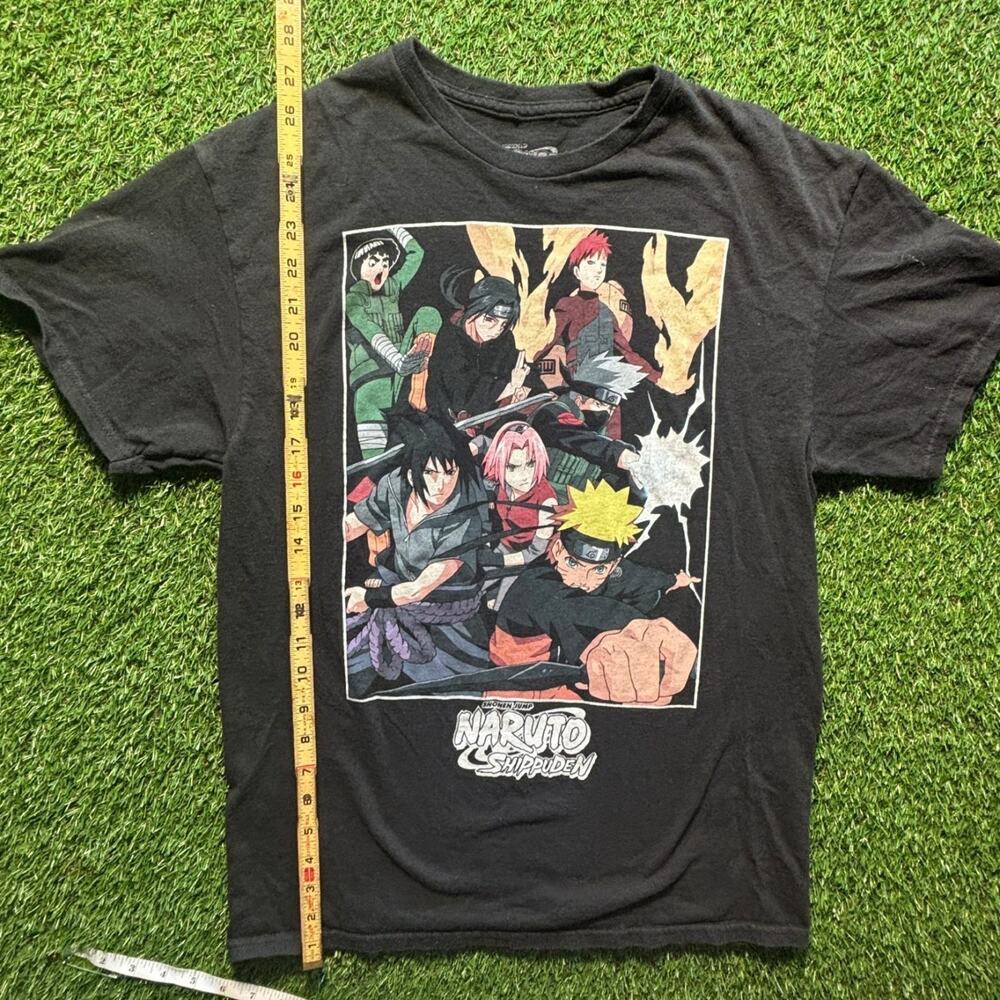 Naruto Shippuden Anime Graphic T-Shirt Black Men's M Ripple Junction
